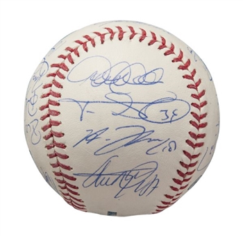 2012 New York Yankees Team Signed Baseball With 23 Signatures Including Jeter and Ichiro